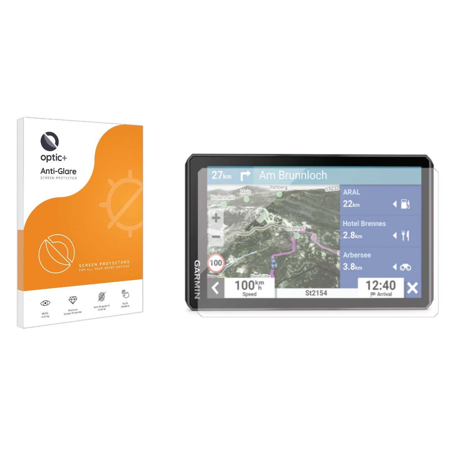 ScreenShield, Optic+ Anti-Glare Screen Protector for Garmin Zumo XT2