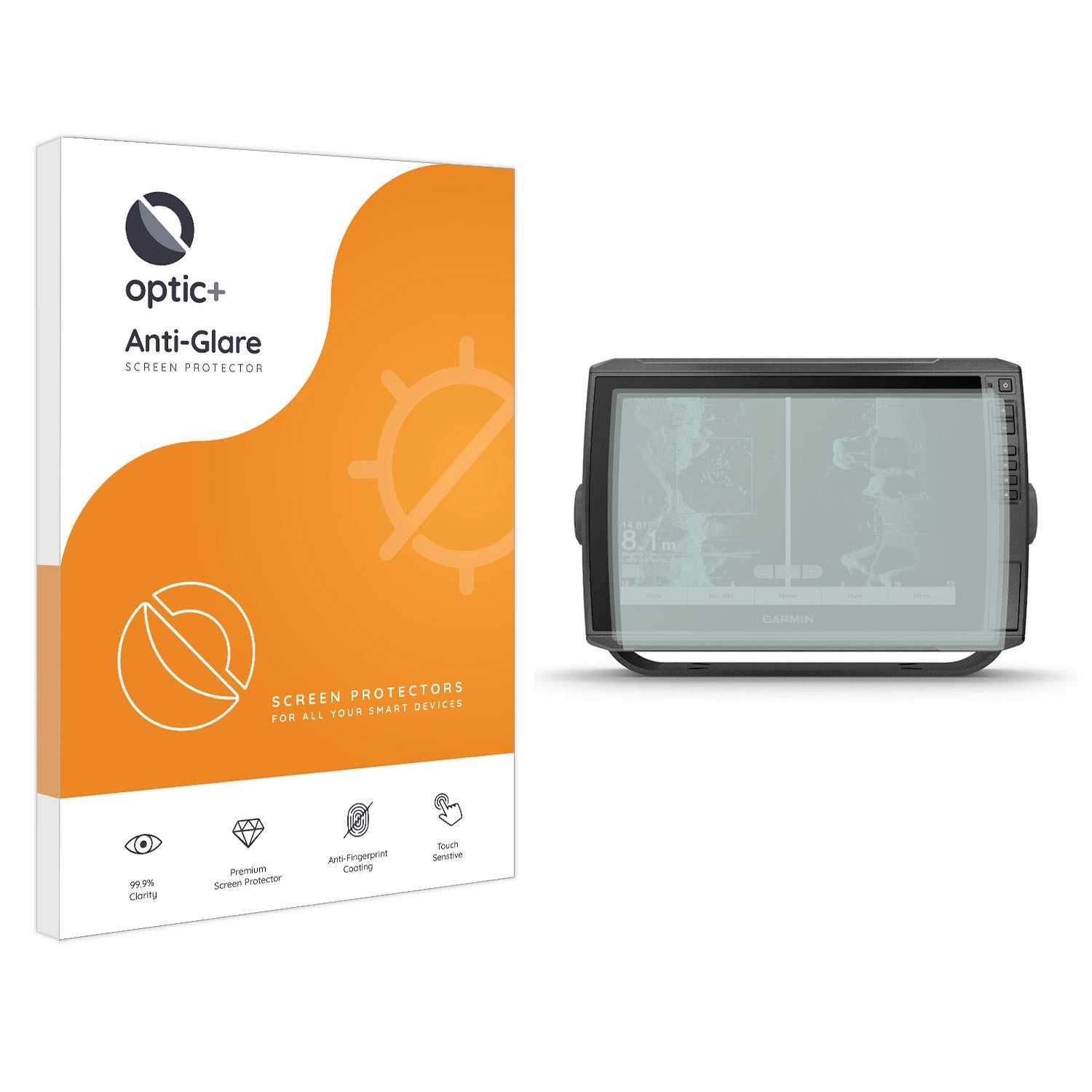 ScreenShield, Optic+ Anti-Glare Screen Protector for Garmin echoMAP ULTRA 105sv 3pk