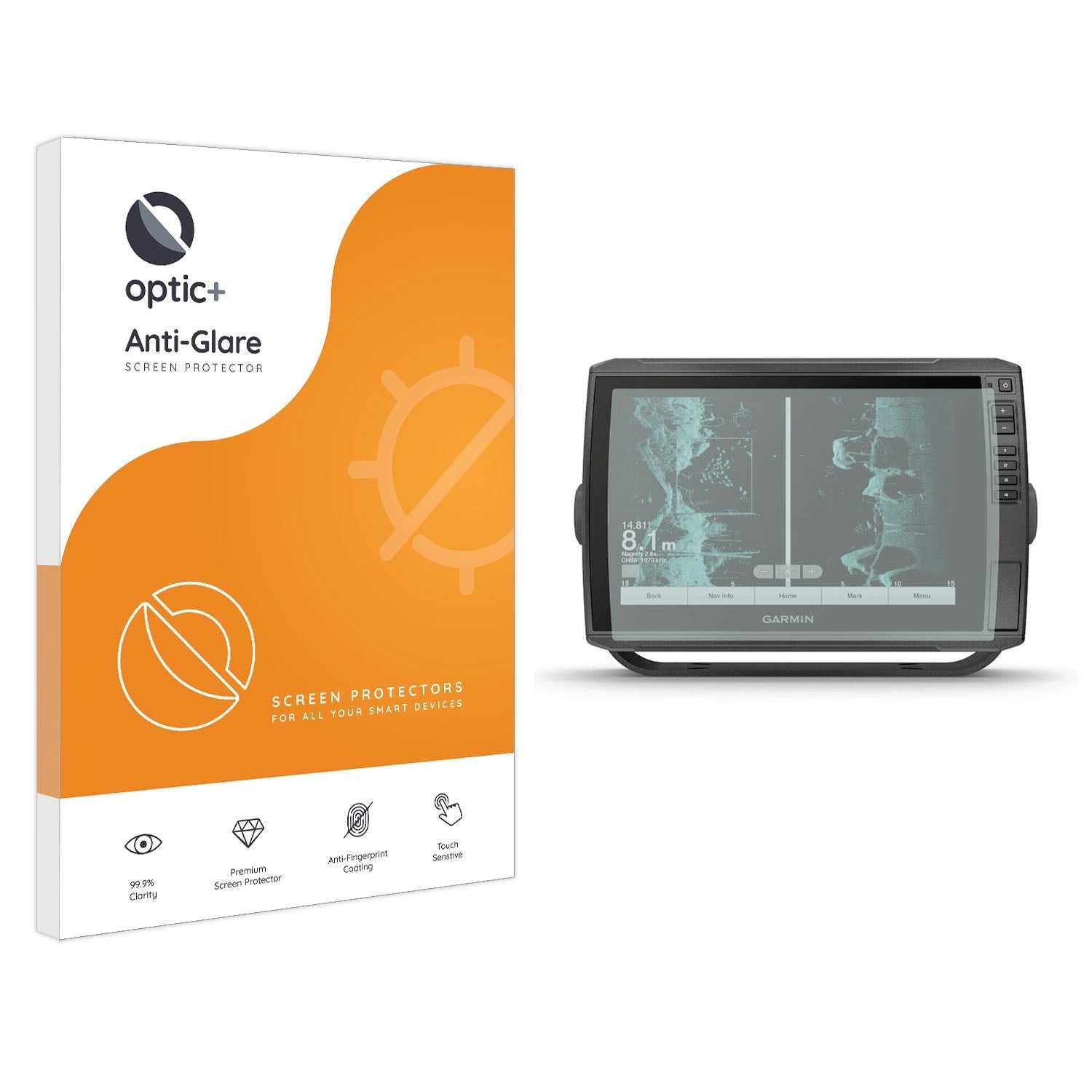 ScreenShield, Optic+ Anti-Glare Screen Protector for Garmin echoMAP Ultra 125sv