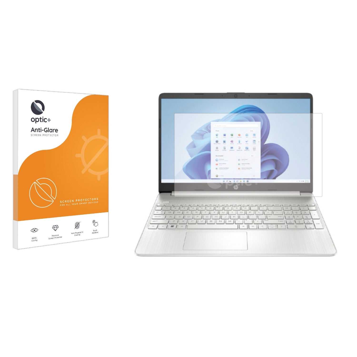 ScreenShield, Optic+ Anti-Glare Screen Protector for HP 15.6 inch Silver