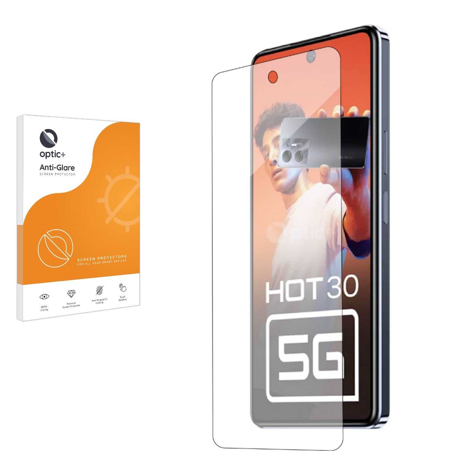 ScreenShield, Optic+ Anti-Glare Screen Protector for Infinix Hot 30 5G