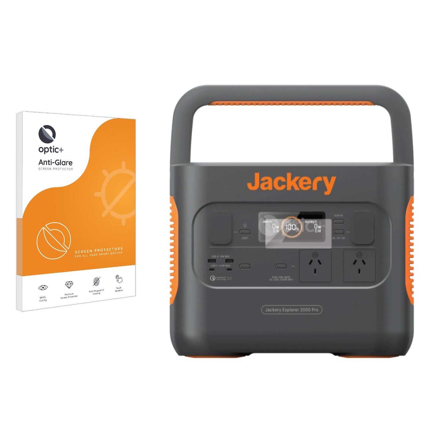 ScreenShield, Optic+ Anti-Glare Screen Protector for Jackery Explorer 2000 Pro Portable Power Station