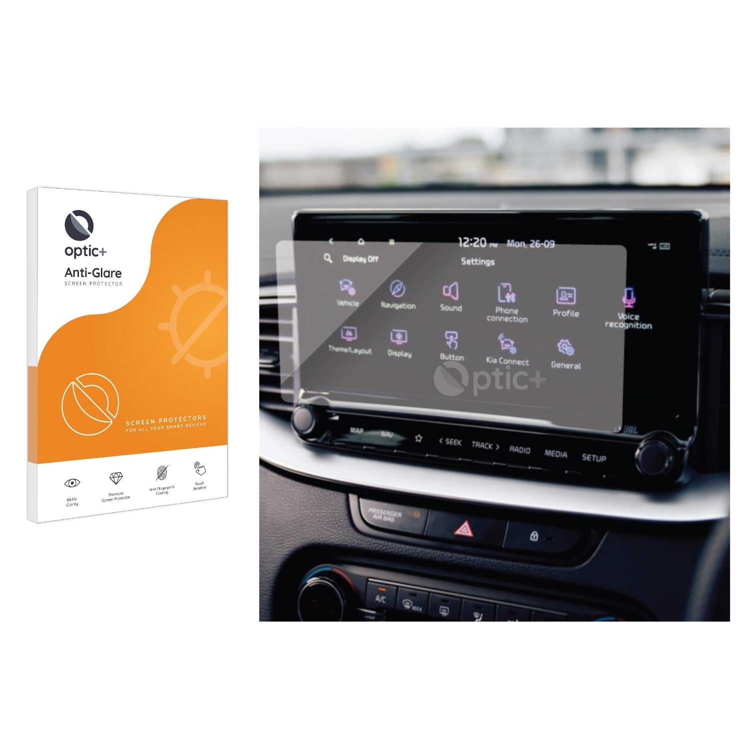 ScreenShield, Optic+ Anti-Glare Screen Protector for Kia Xceed 2023 Infotainment System