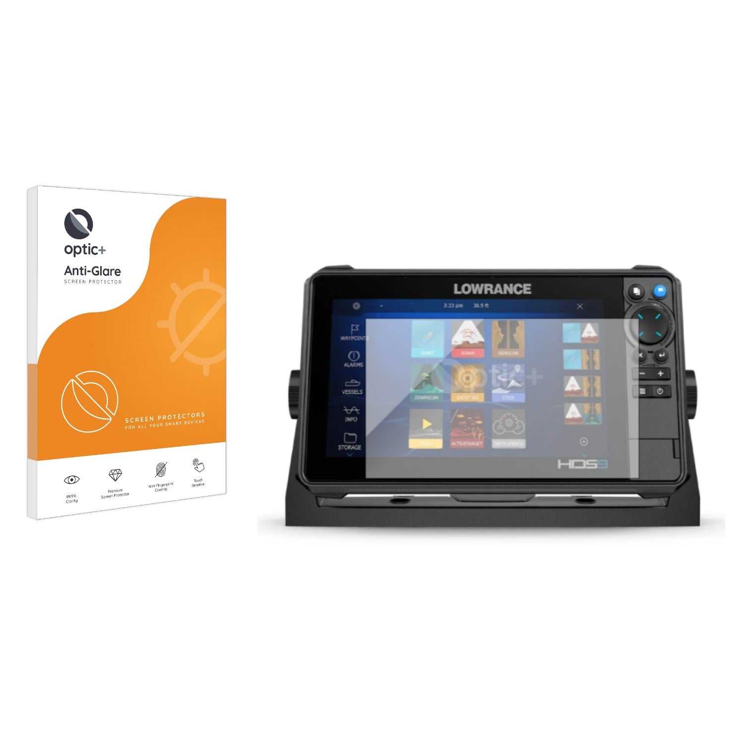 ScreenShield, Optic+ Anti-Glare Screen Protector for Lowrance HDS PRO 9