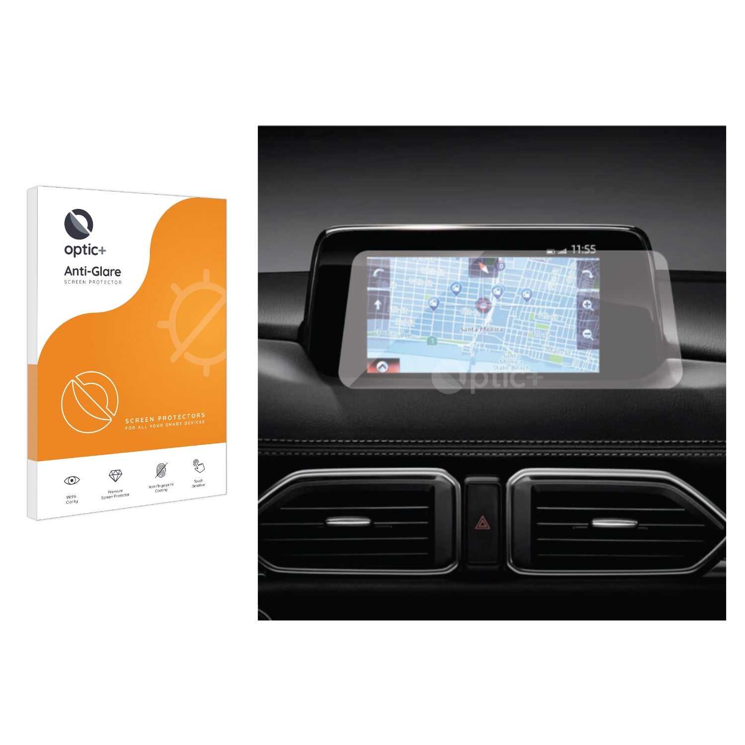 ScreenShield, Optic+ Anti-Glare Screen Protector for Mazda CX5 2018 Infotainment System