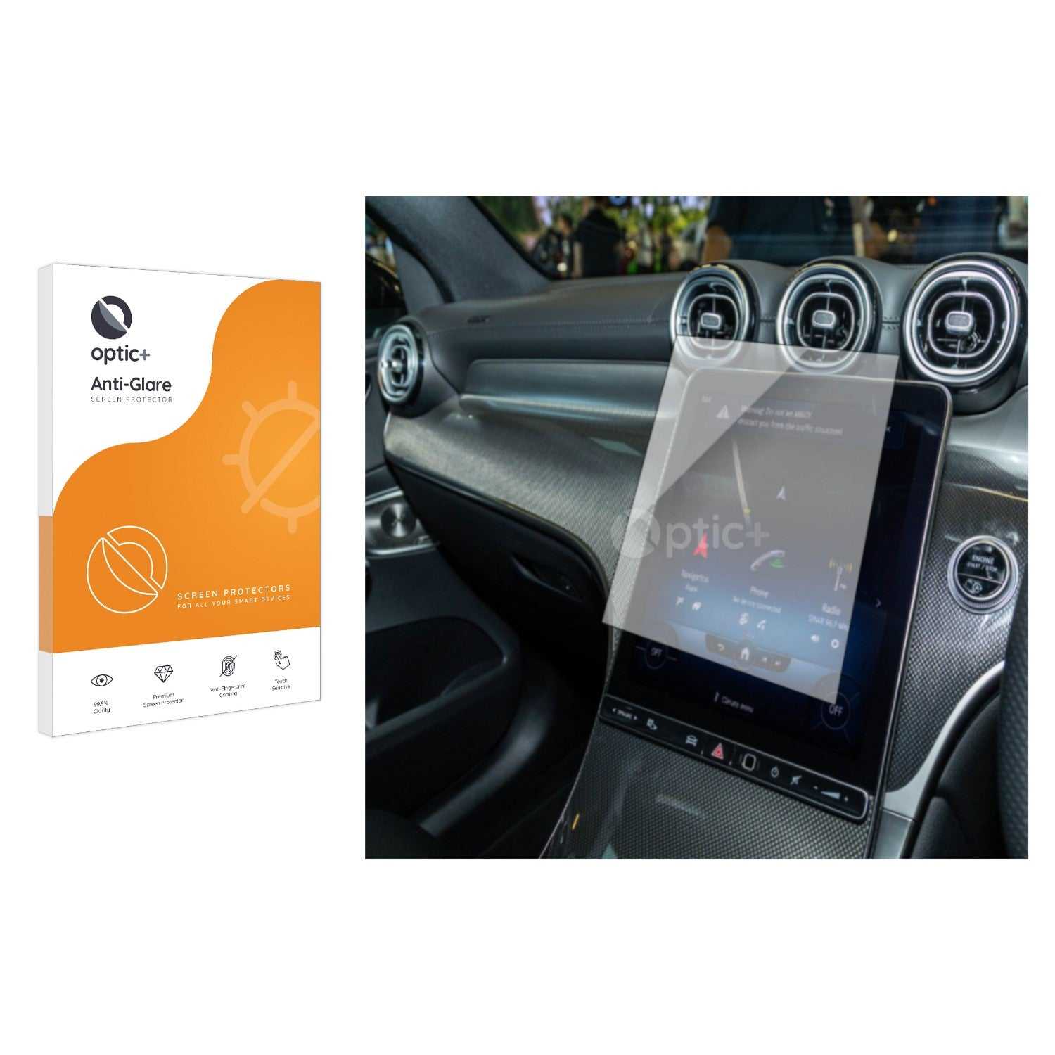 ScreenShield, Optic+ Anti-Glare Screen Protector for Mercedes-Benz GLC X254 GPS Navigation 2023