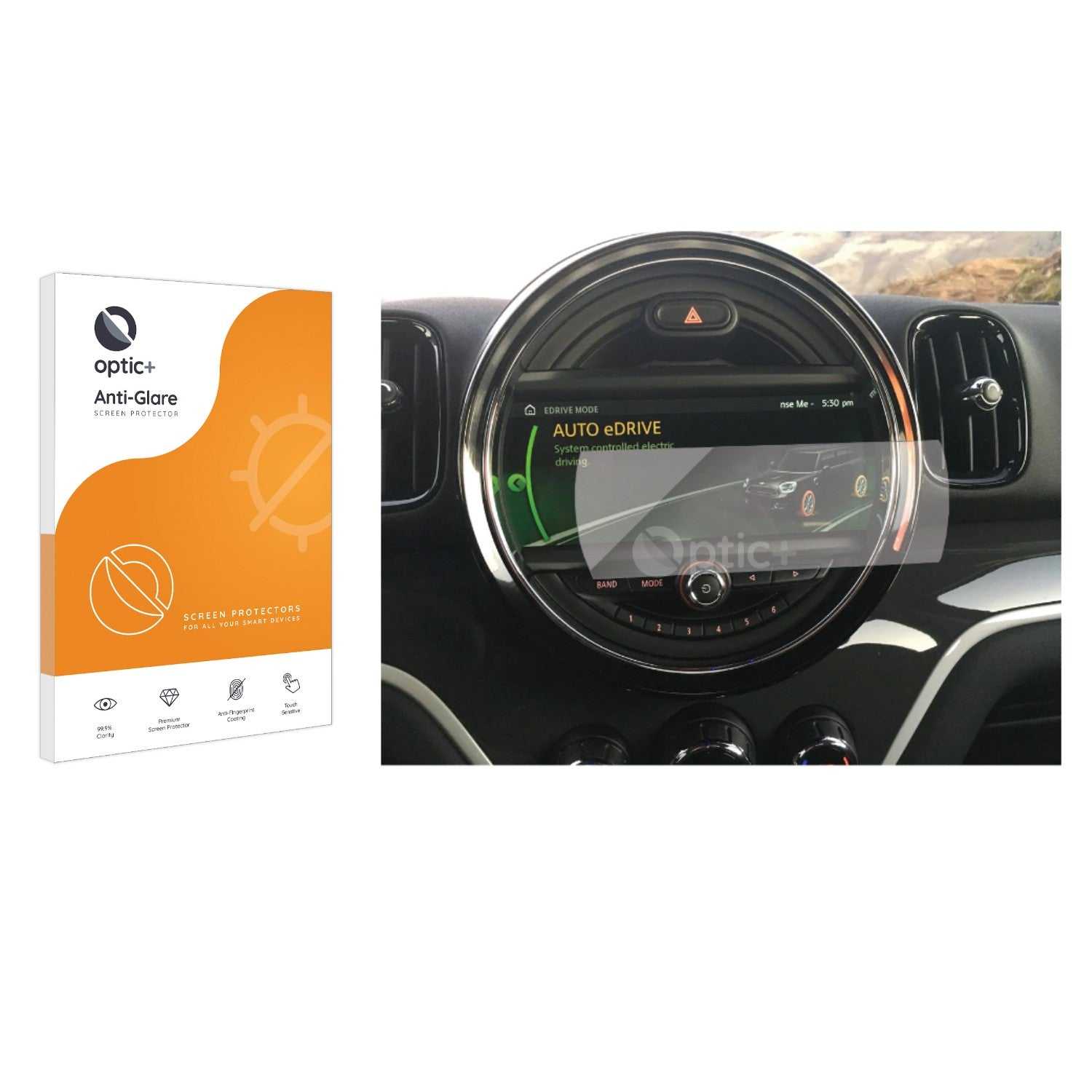 ScreenShield, Optic+ Anti-Glare Screen Protector for Mini Countryman 2018 Infotainment System