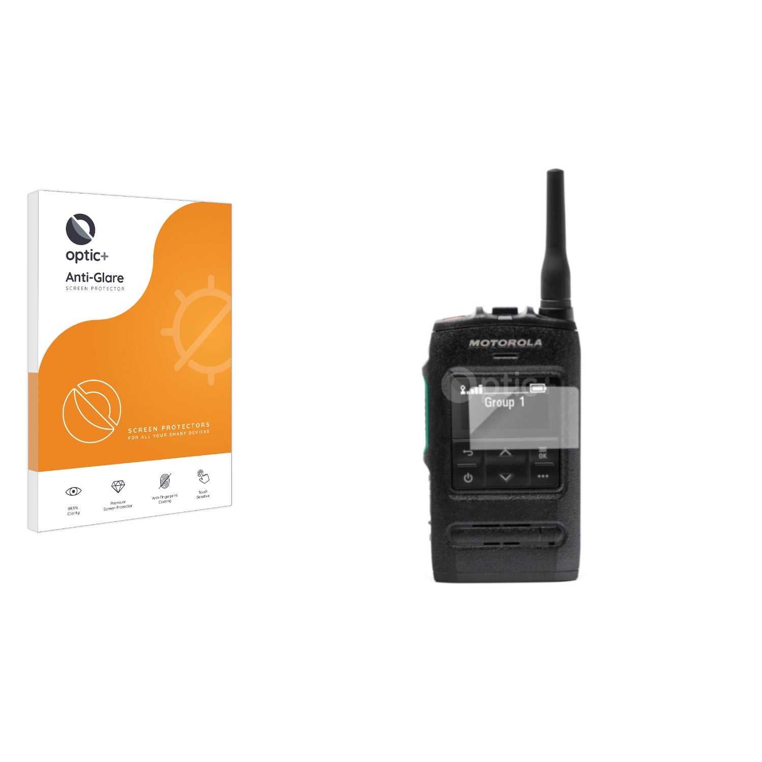 ScreenShield, Optic+ Anti-Glare Screen Protector for Motorola ST7500 Compact Tetra Radio