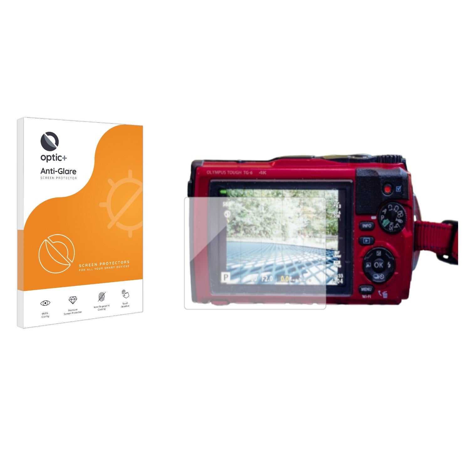 ScreenShield, Optic+ Anti-Glare Screen Protector for Olympus Tough TG-7