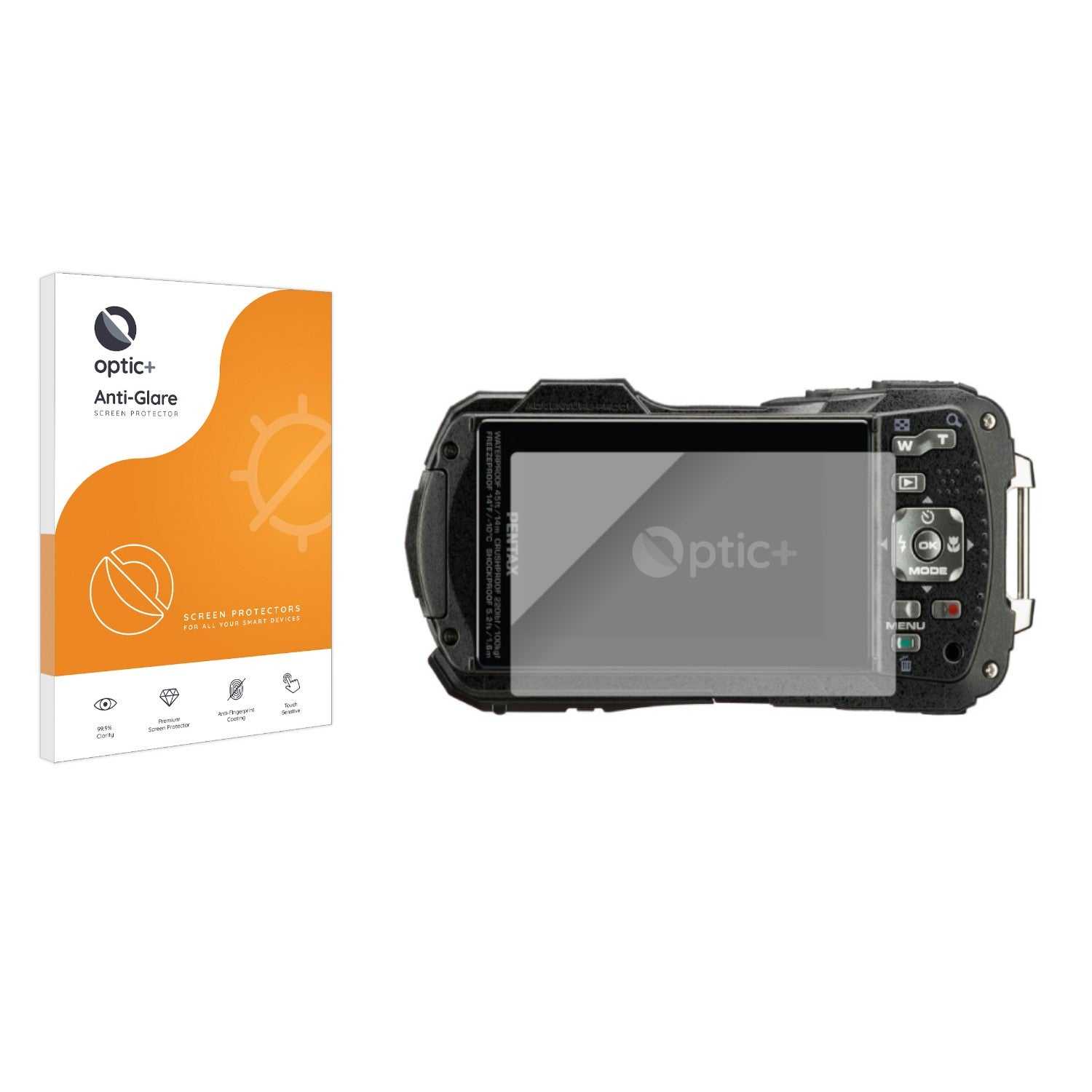 ScreenShield, Optic+ Anti-Glare Screen Protector for Pentax WG-90