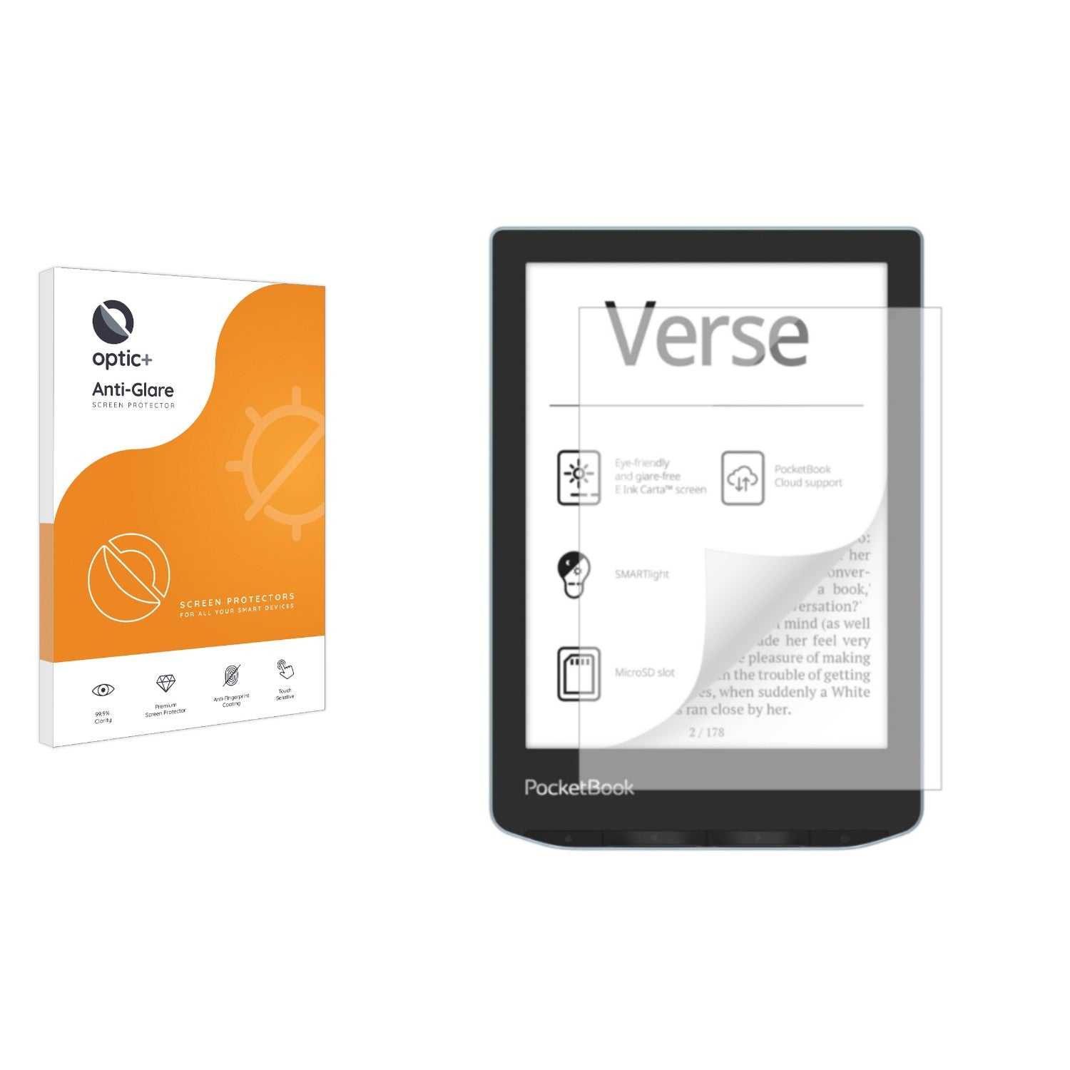 ScreenShield, Optic+ Anti-Glare Screen Protector for PocketBook Verse