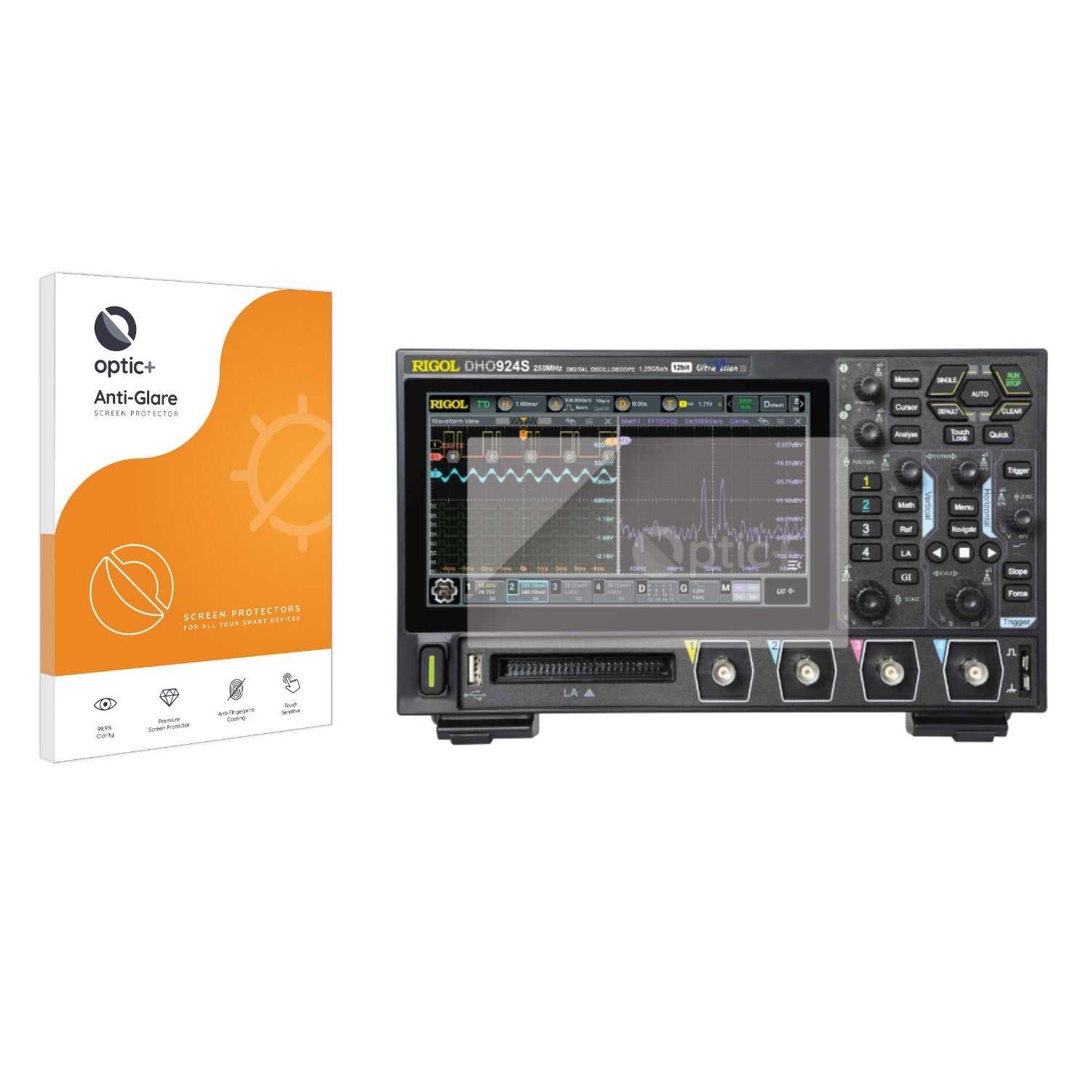 ScreenShield, Optic+ Anti-Glare Screen Protector for Rigol DHO900 Series Oscilloscope