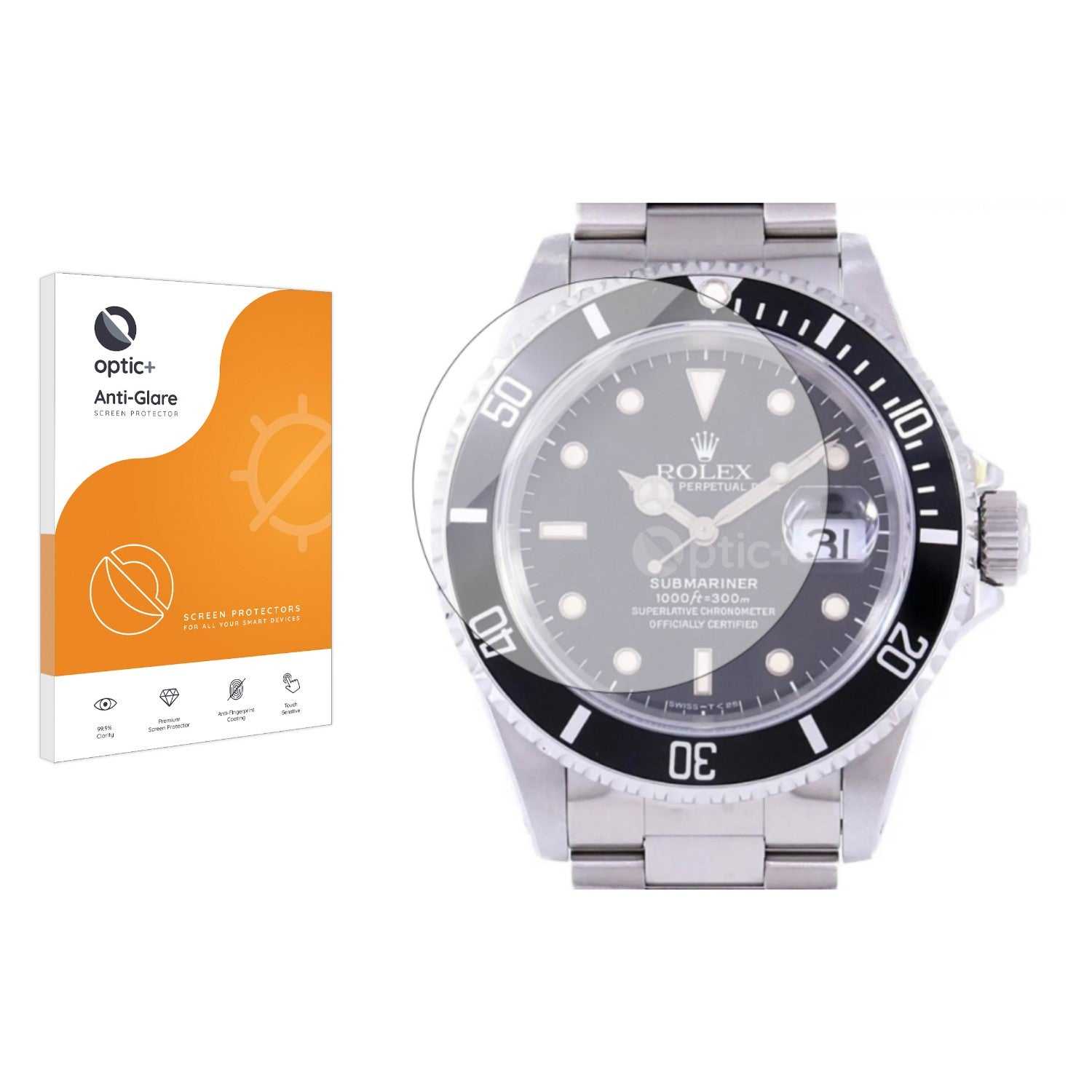 ScreenShield, Optic+ Anti-Glare Screen Protector for Rolex Submariner 16610 (Date)