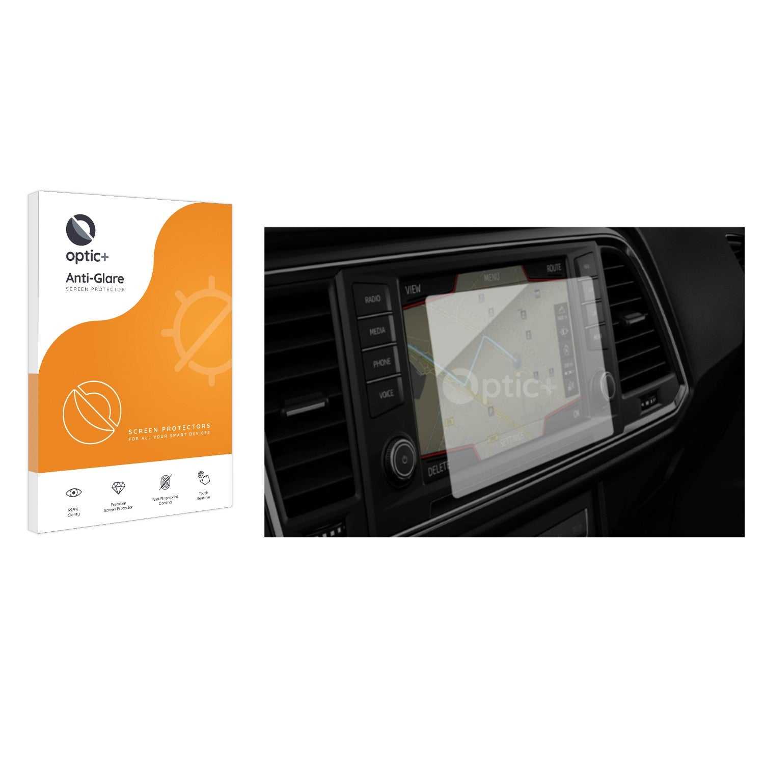 ScreenShield, Optic+ Anti-Glare Screen Protector for Seat Cupra Ateca 2019