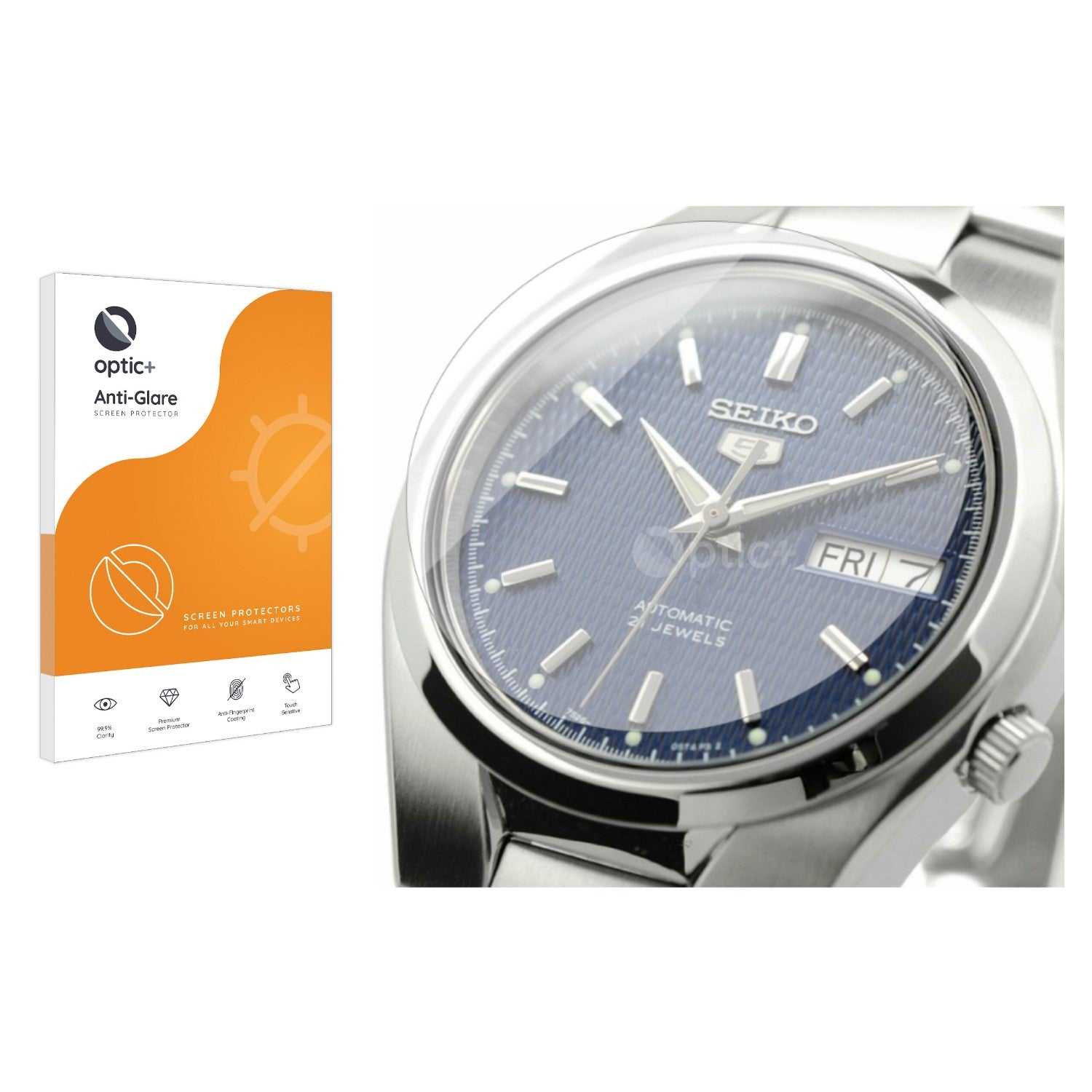 ScreenShield, Optic+ Anti-Glare Screen Protector for Seiko 5 Automatic SNK603