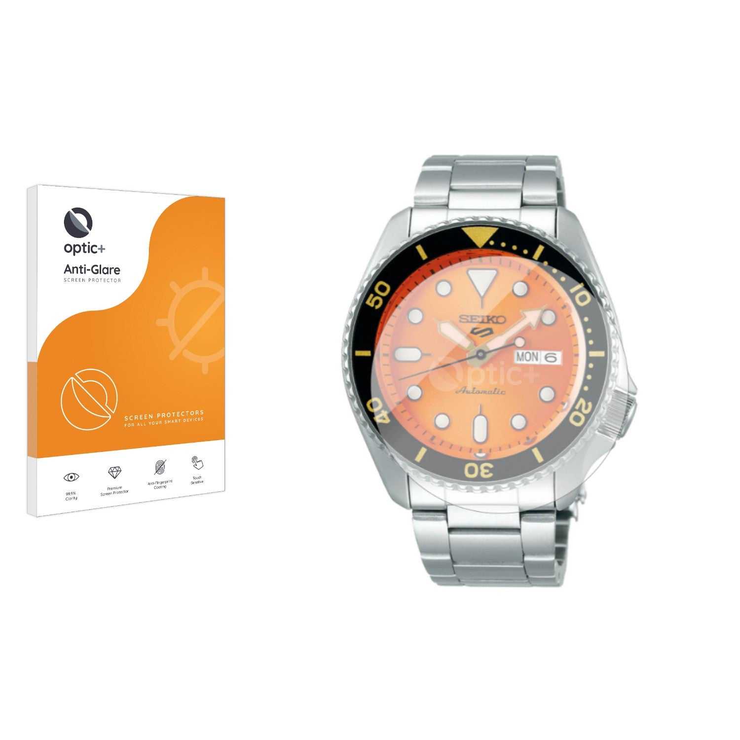 ScreenShield, Optic+ Anti-Glare Screen Protector for Seiko 5 Sports SRPD59K1