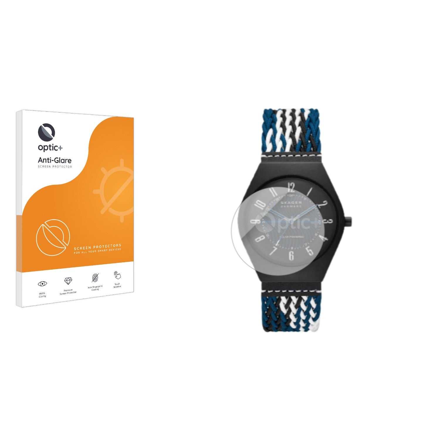 ScreenShield, Optic+ Anti-Glare Screen Protector for Skagen Grenen Solarwerk