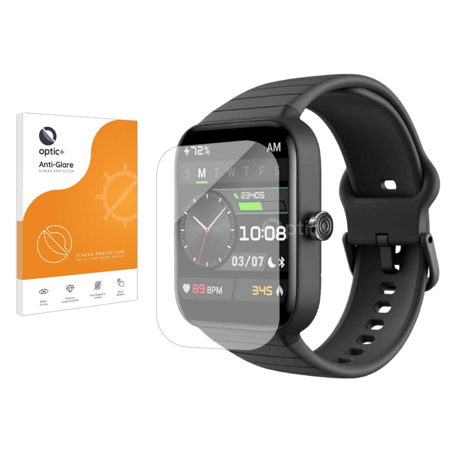 ScreenShield, Optic+ Anti-Glare Screen Protector for Smartwatch IDW15 1.8"