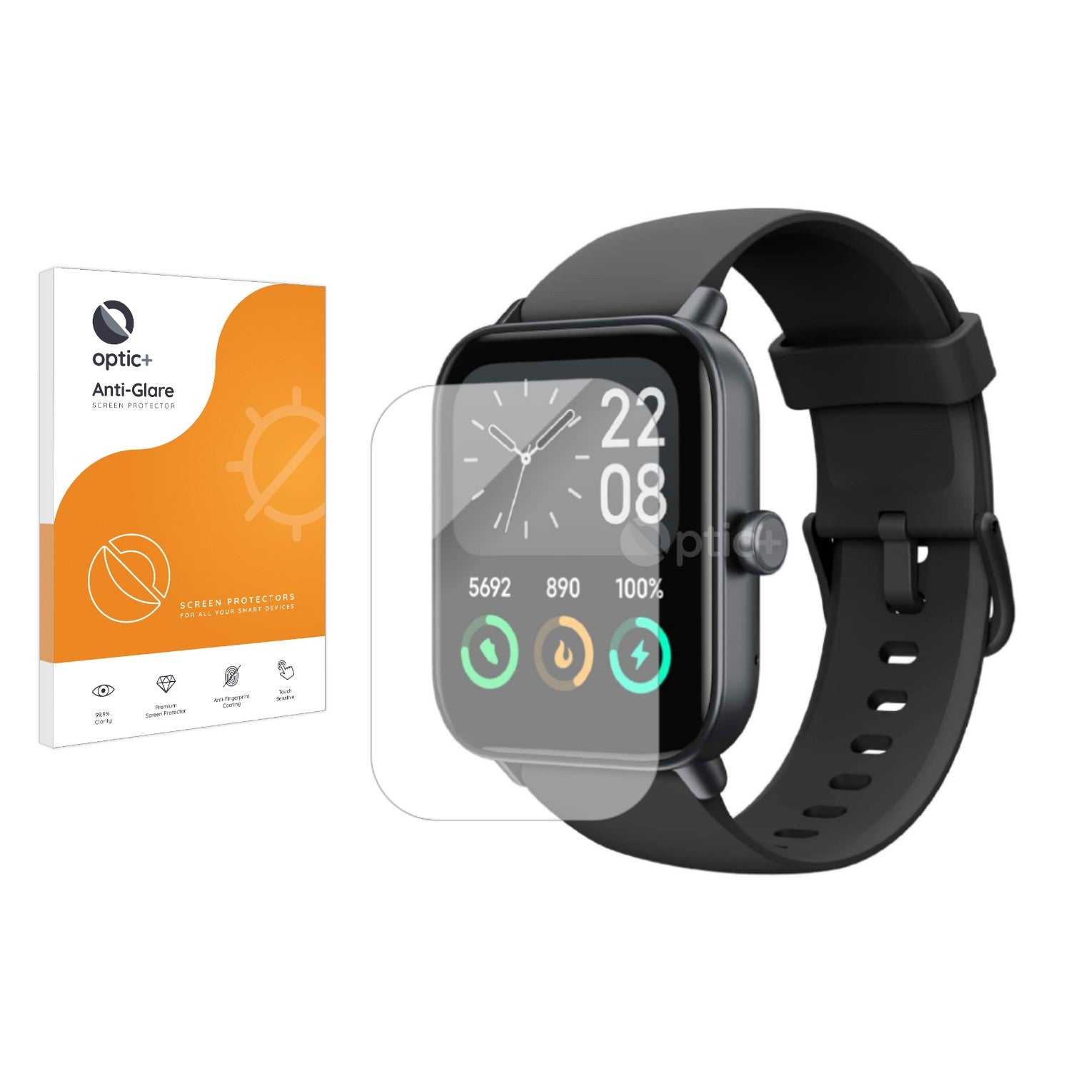 ScreenShield, Optic+ Anti-Glare Screen Protector for Smartwatch IDW19 1.8"