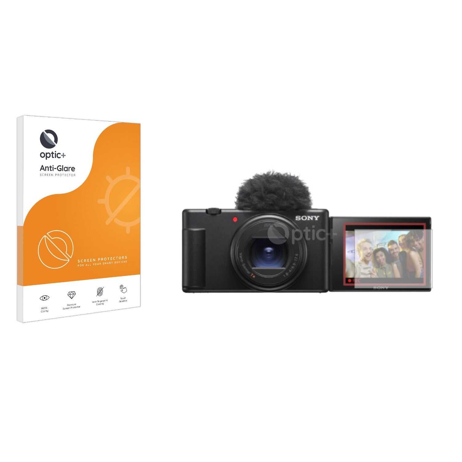 ScreenShield, Optic+ Anti-Glare Screen Protector for Sony ZV-1 II Vlog Camera