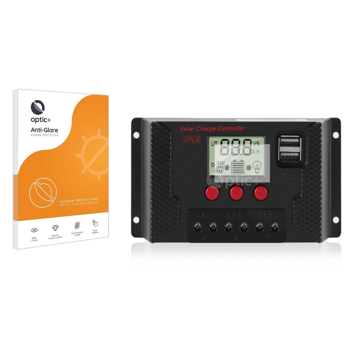 ScreenShield, Optic+ Anti-Glare Screen Protector for Thlevel PWM Solar Charge Controller