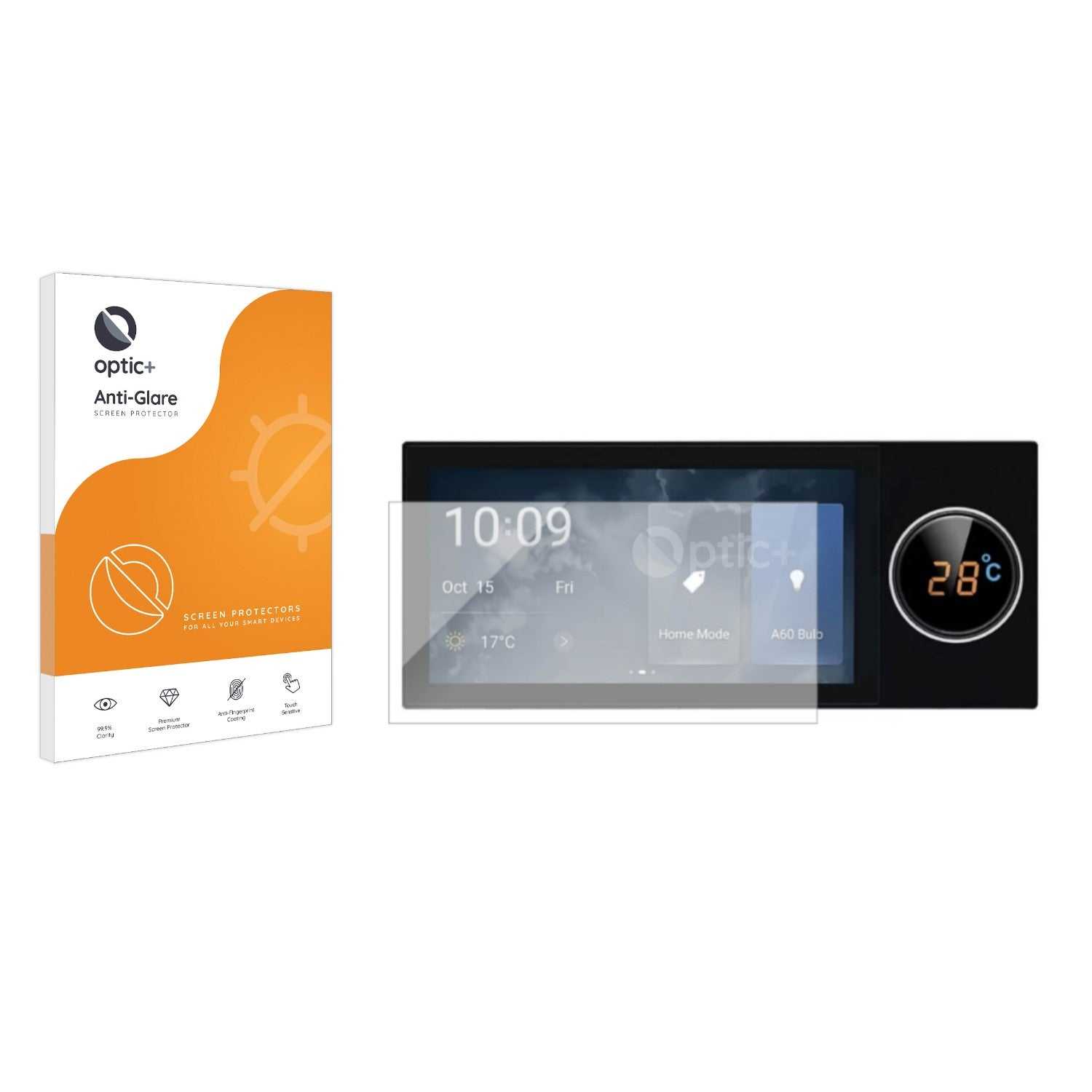 ScreenShield, Optic+ Anti-Glare Screen Protector for Tuya Smart Home System 6 Central Control Panel