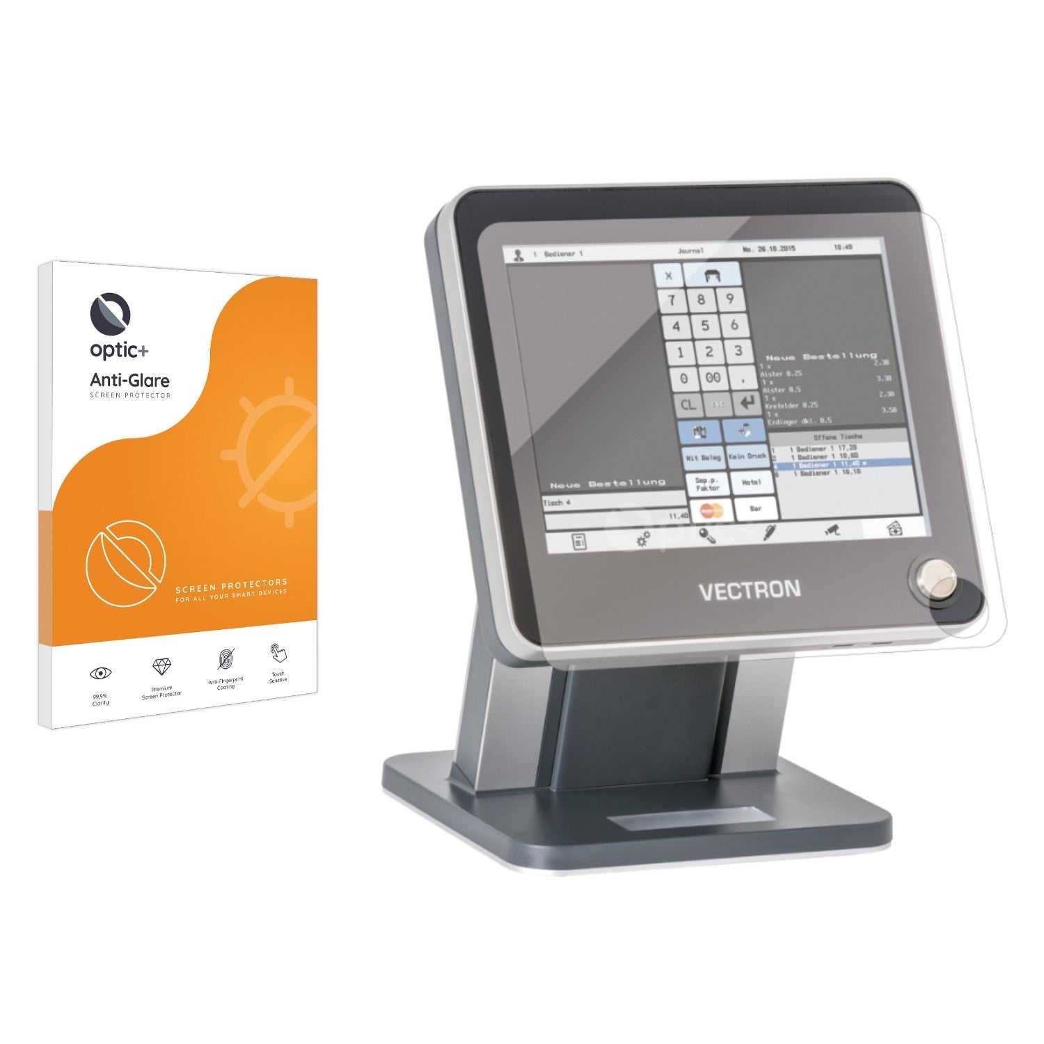 ScreenShield, Optic+ Anti-Glare Screen Protector for Vectron POS Touch 12 Light