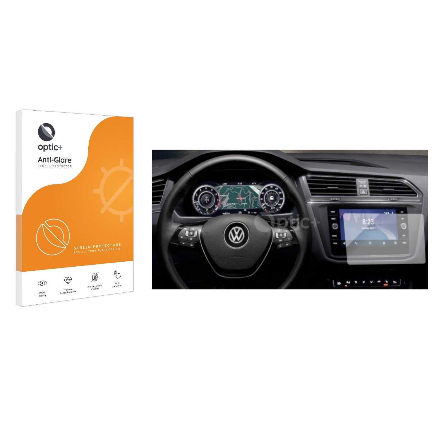 ScreenShield, Optic+ Anti-Glare Screen Protector for Volkswagen Golf 8 Digital Cockpit 10.25