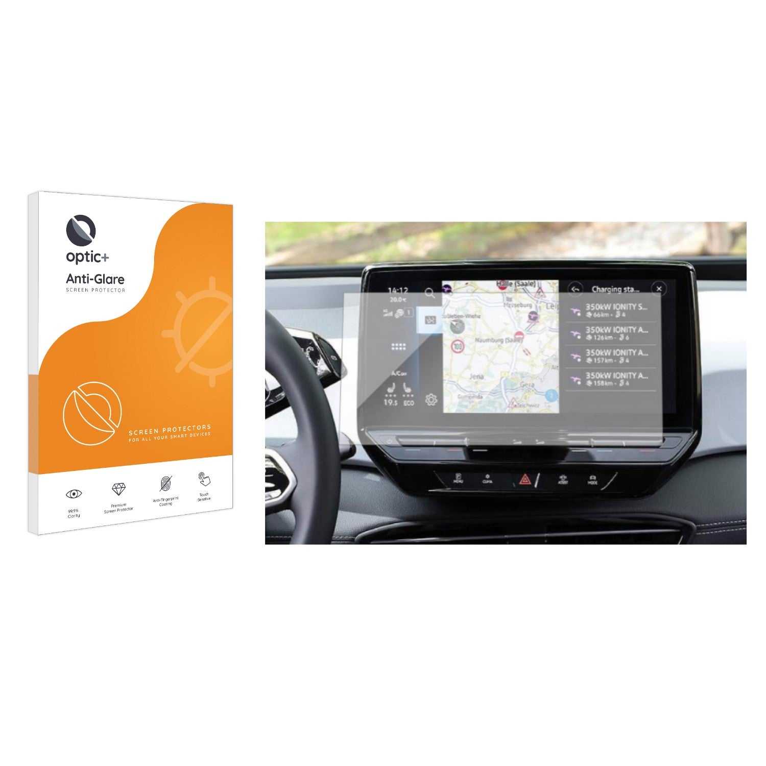 ScreenShield, Optic+ Anti-Glare Screen Protector for Volkswagen ID.3 Discover Pro 12