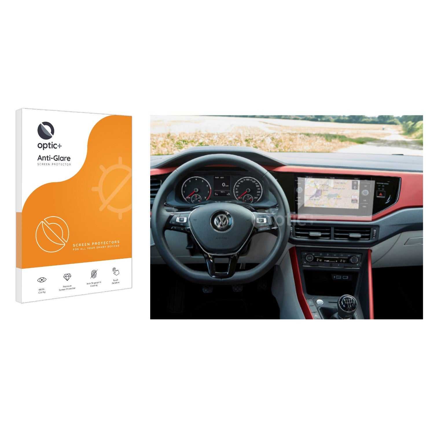 ScreenShield, Optic+ Anti-Glare Screen Protector for Volkswagen Polo VI Composition 6.5