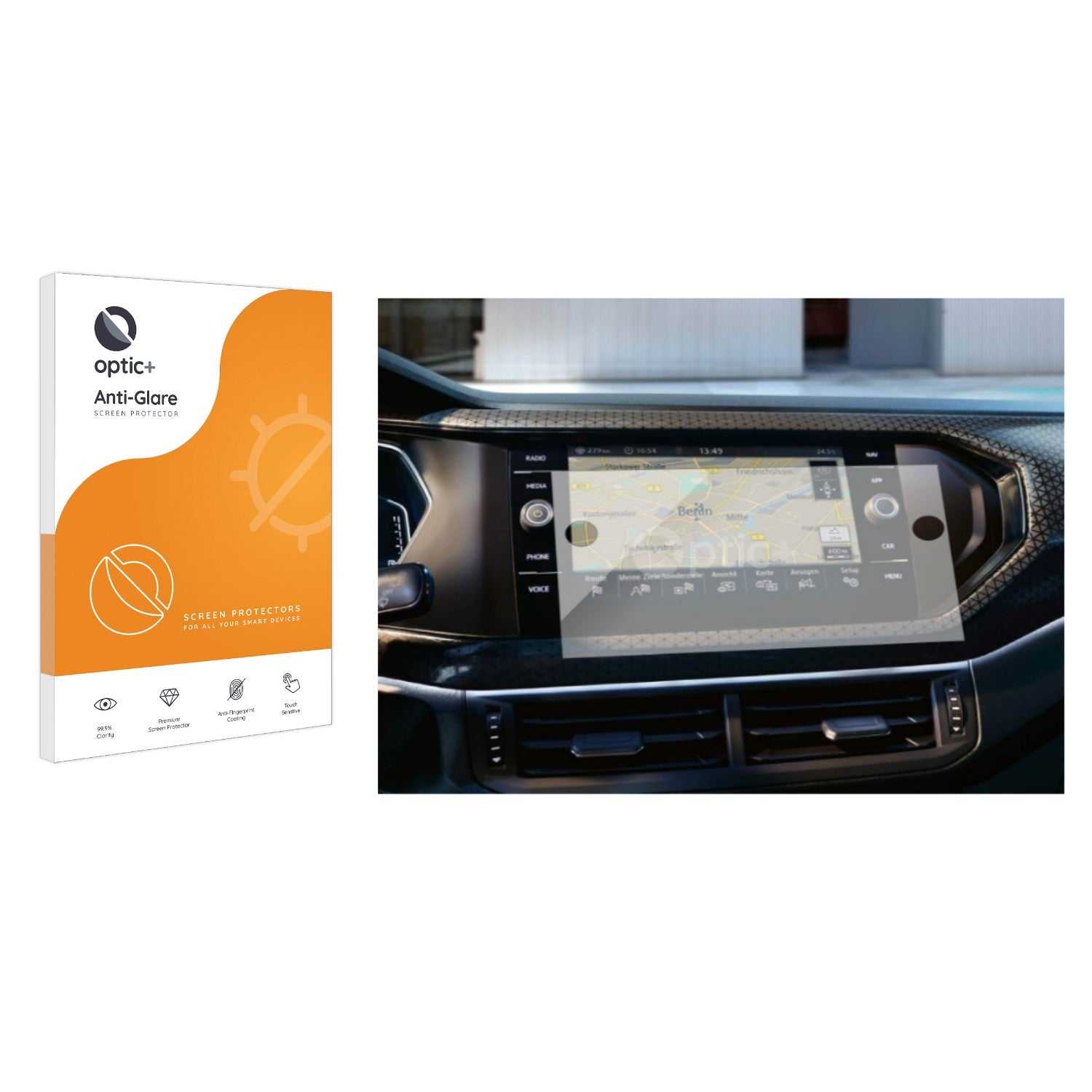 ScreenShield, Optic+ Anti-Glare Screen Protector for Volkswagen T-Cross 2019 Discover Media 8