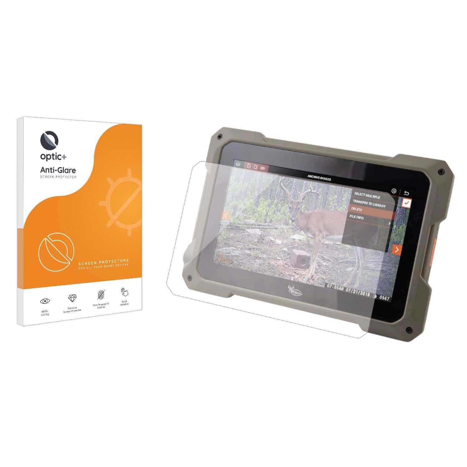 ScreenShield, Optic+ Anti-Glare Screen Protector for Wildgame Innovations VU70 Trail Tablet