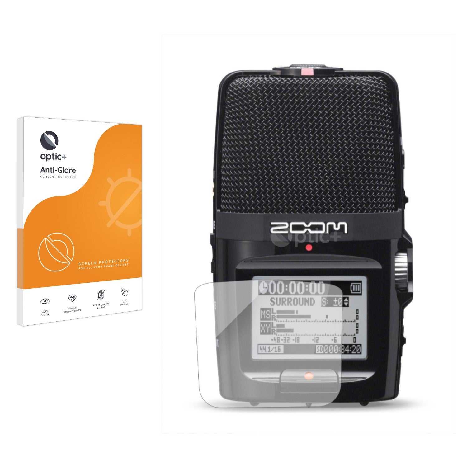 ScreenShield, Optic+ Anti-Glare Screen Protector for Zoom H2n