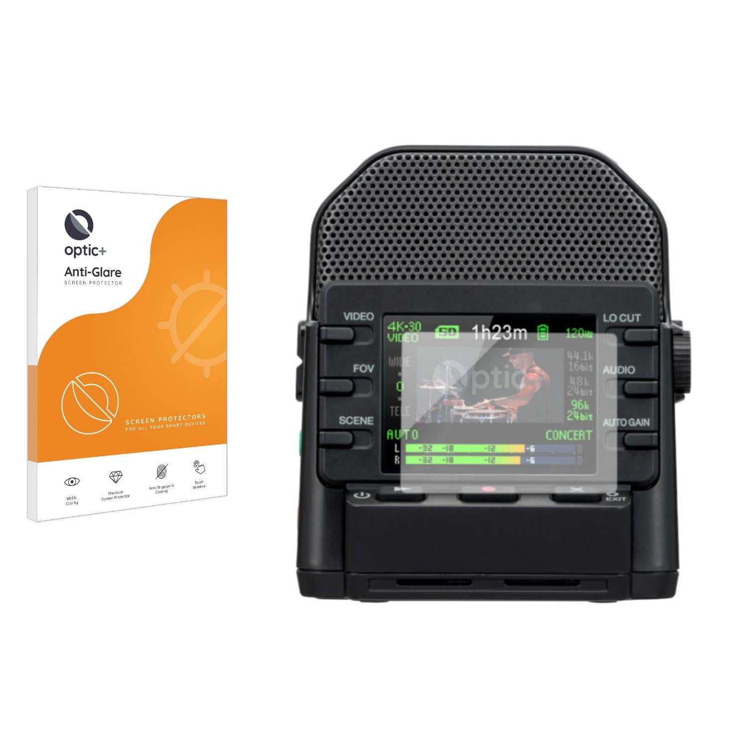 ScreenShield, Optic+ Anti-Glare Screen Protector for Zoom Q2n-4K