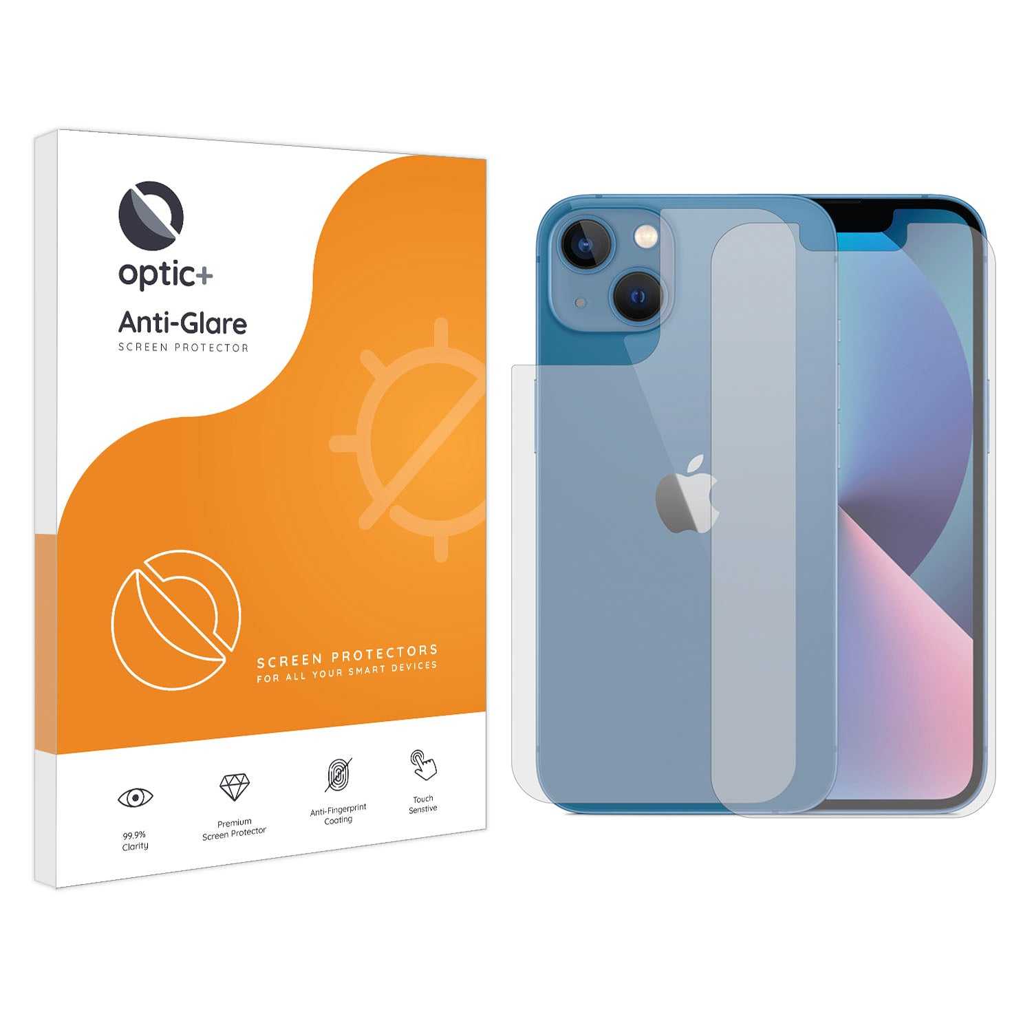 ScreenShield, Optic+ Anti-Glare Screen Protector for iPhone 13 (Front & Back)