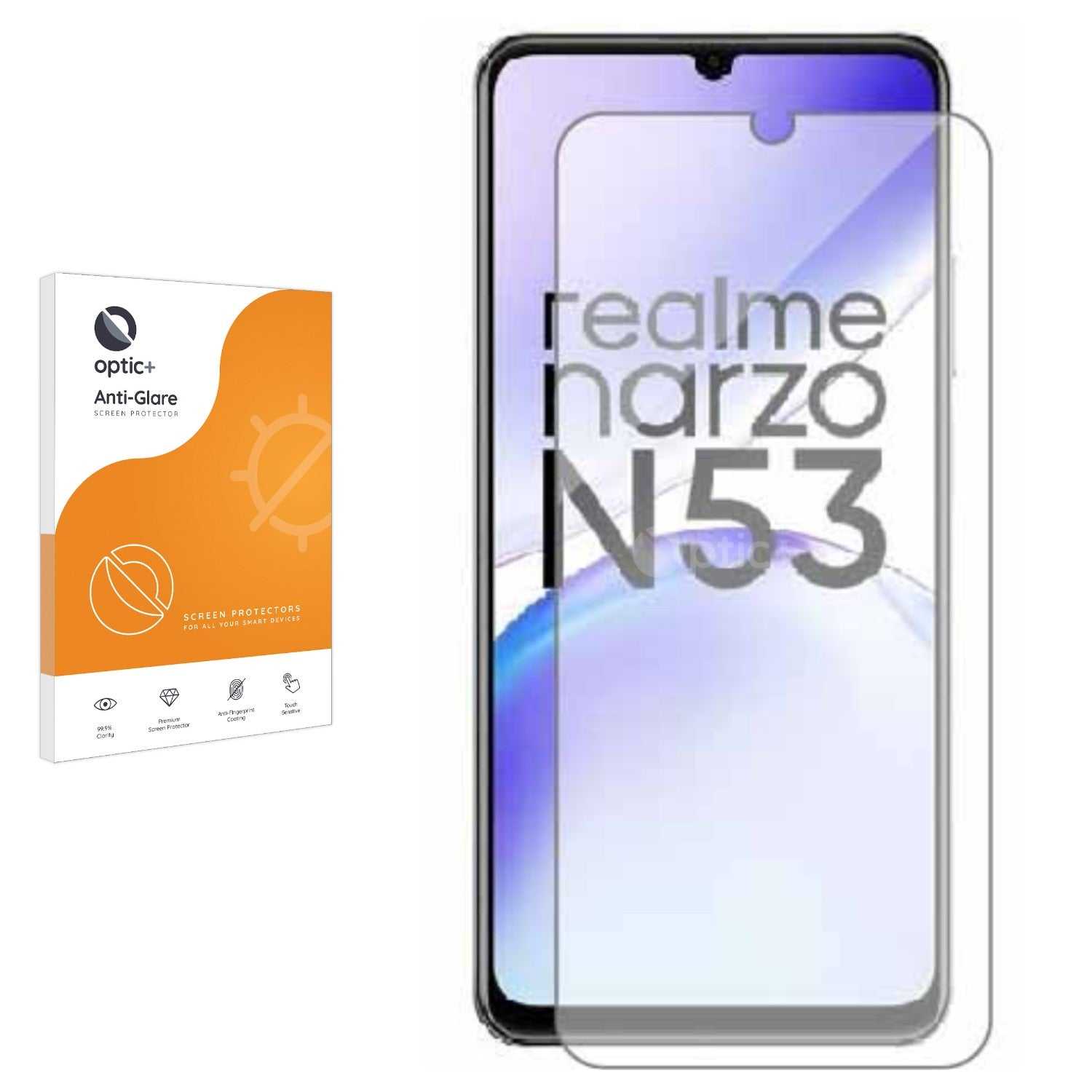 ScreenShield, Optic+ Anti-Glare Screen Protector for realme Narzo  N53