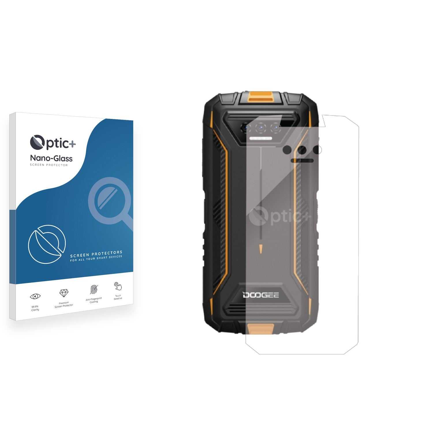 ScreenShield, Optic+ Nano Glass Rear Protector for Doogee S41 Pro