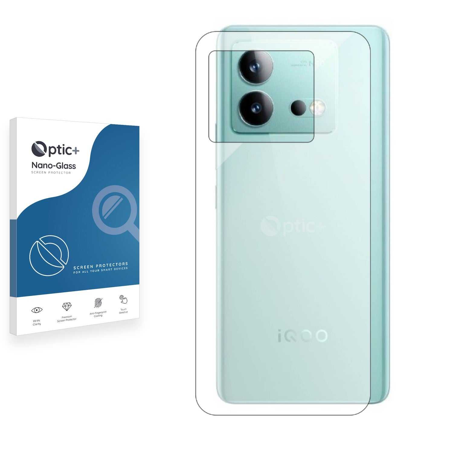 ScreenShield, Optic+ Nano Glass Rear Protector for vivo iQOO Neo 8 (Back)