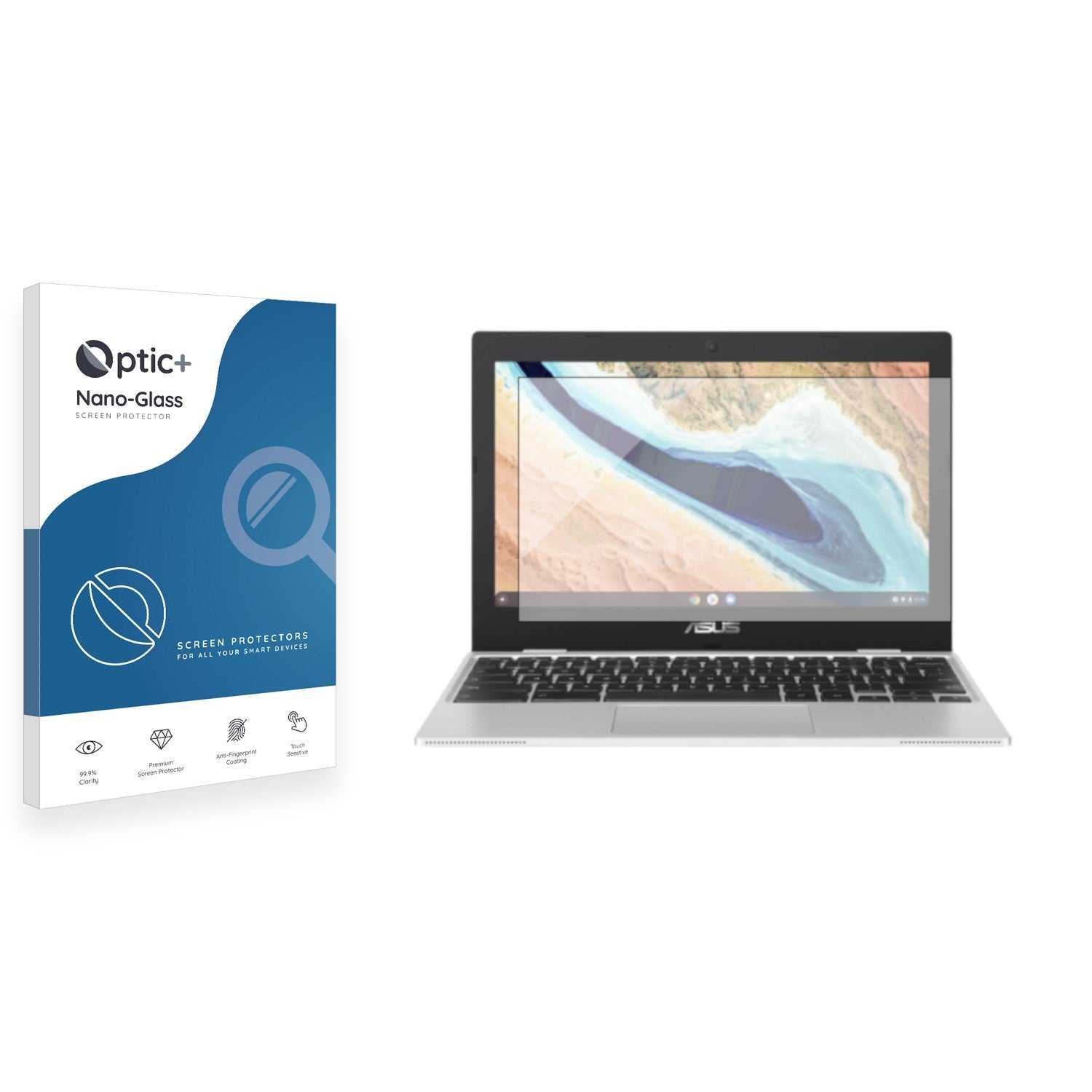 ScreenShield, Optic+ Nano Glass Screen Protector for ASUS Chromebook CX1