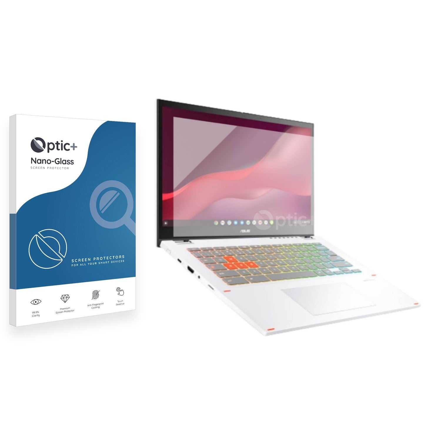 ScreenShield, Optic+ Nano Glass Screen Protector for ASUS Chromebook Vibe CX34 Flip