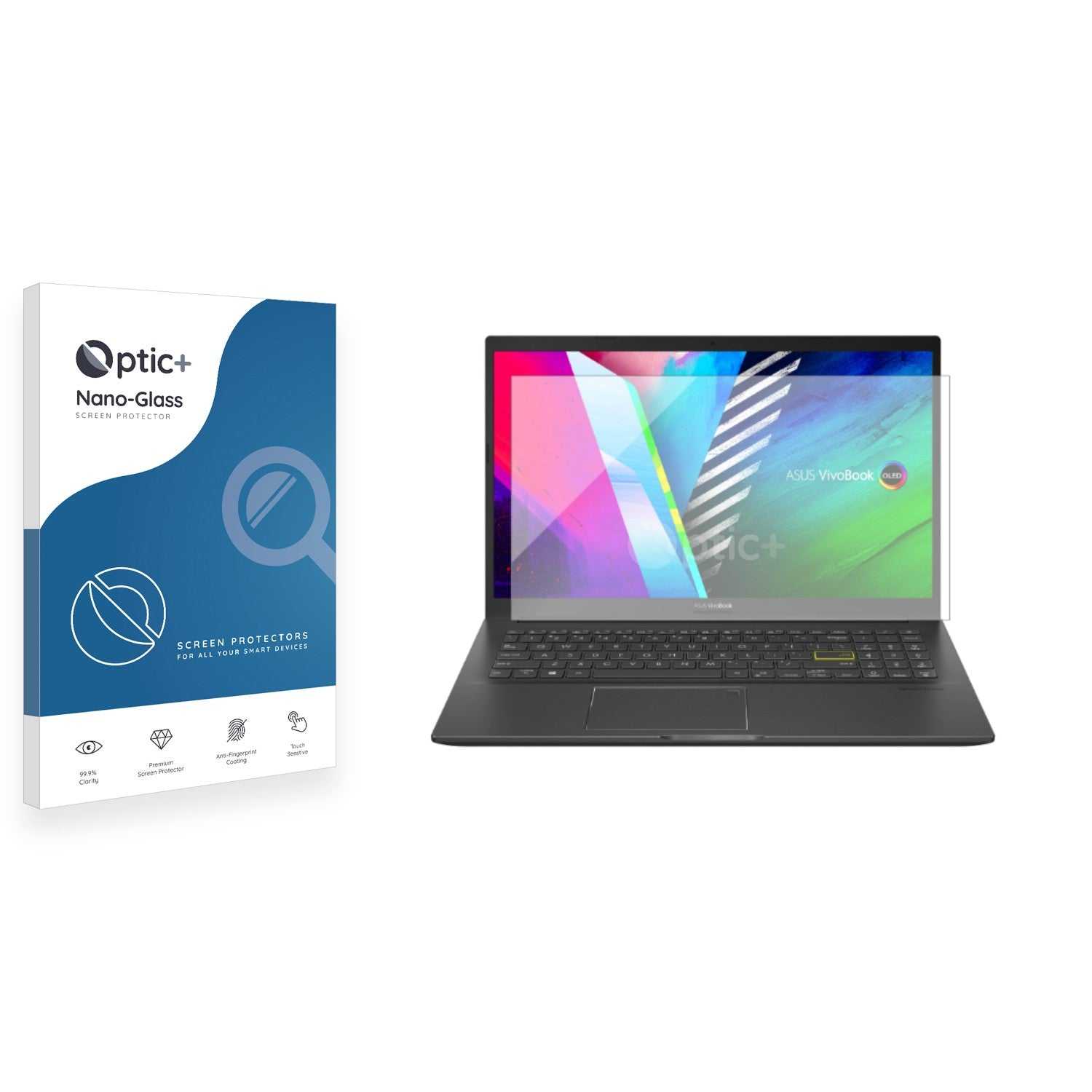 ScreenShield, Optic+ Nano Glass Screen Protector for ASUS Vivobook 15 OLED