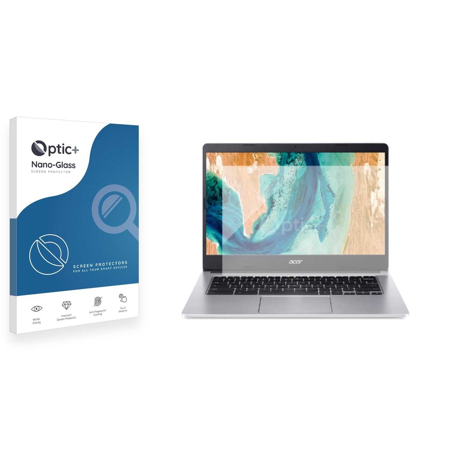 ScreenShield, Optic+ Nano Glass Screen Protector for Acer Chromebook Spin 314 CB314-2HT