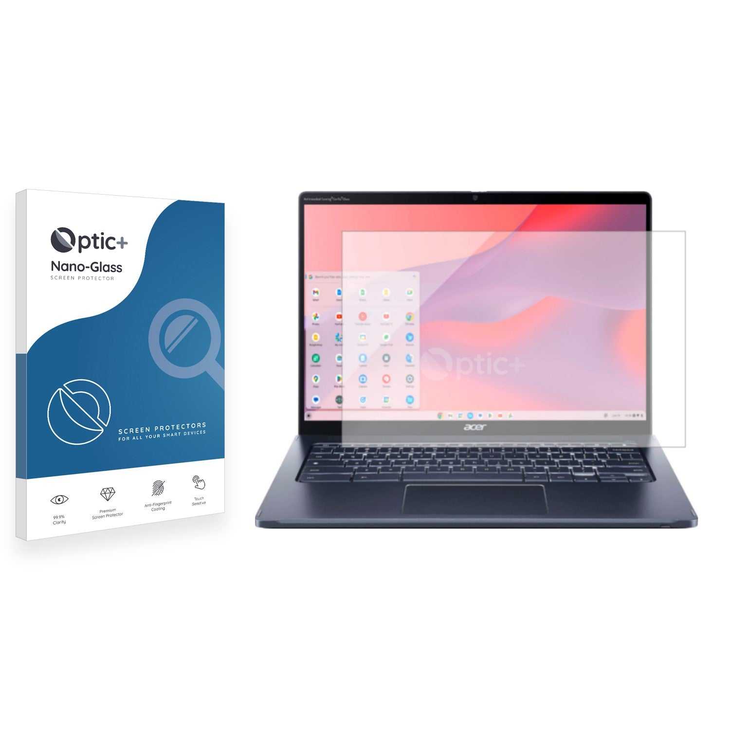 ScreenShield, Optic+ Nano Glass Screen Protector for Acer Chromebook Spin 714