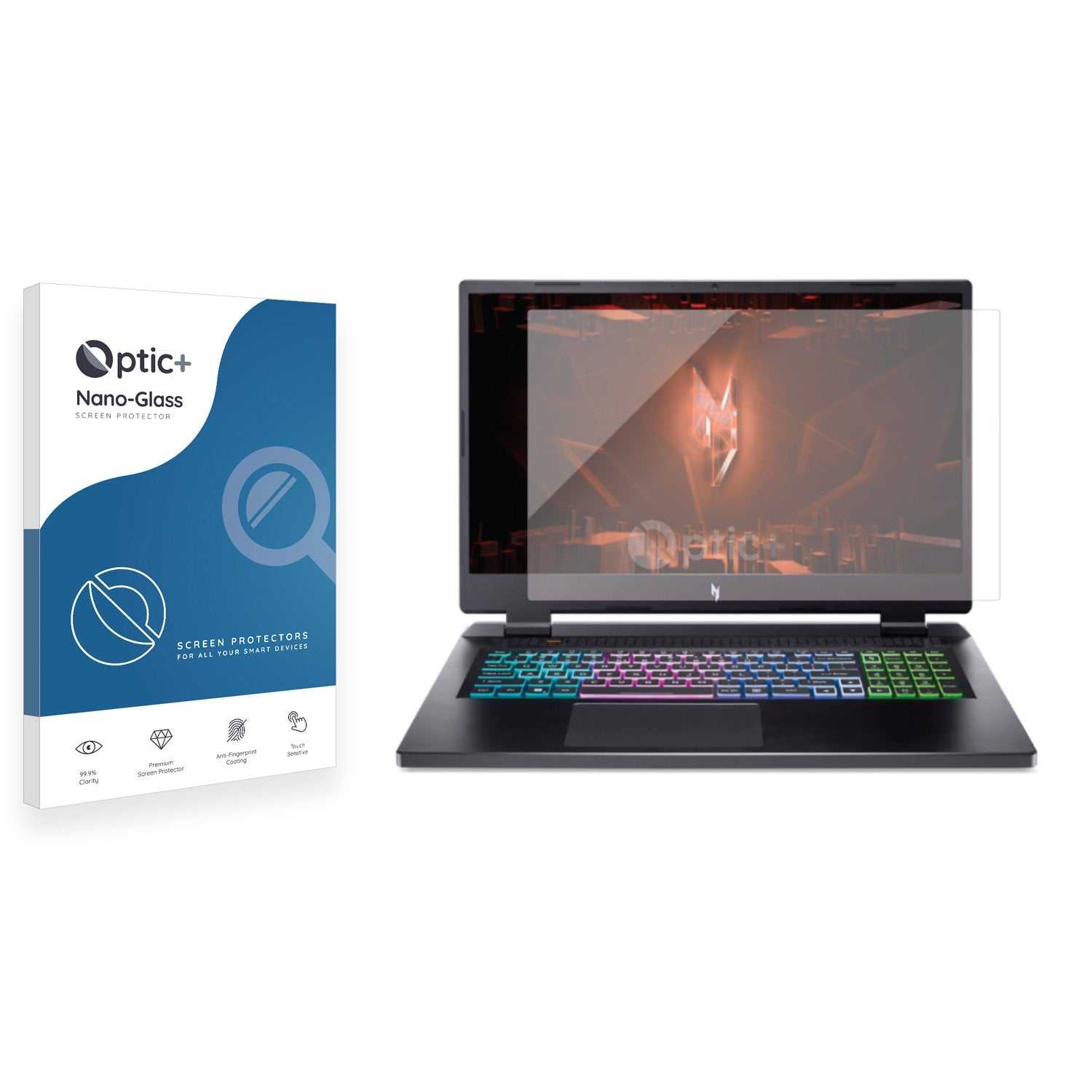 ScreenShield, Optic+ Nano Glass Screen Protector for Acer Nitro 17