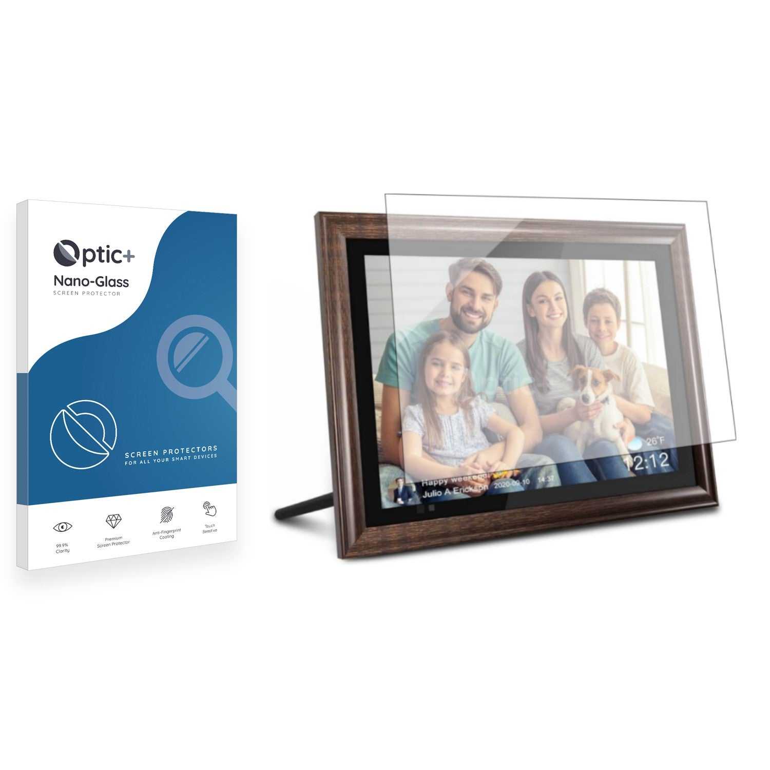 ScreenShield, Optic+ Nano Glass Screen Protector for Aeezo WiFi 10.1" Digital Photo Frame