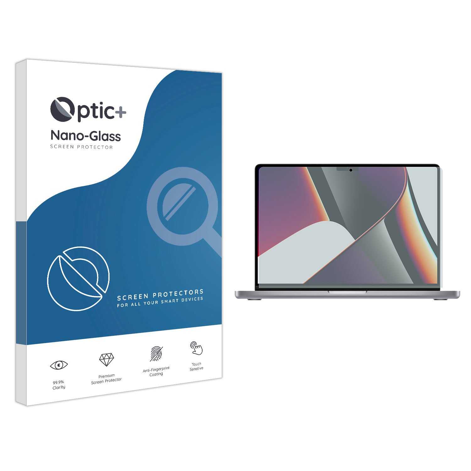 ScreenShield, Optic+ Nano Glass Screen Protector for Apple MacBook Pro 14 2021