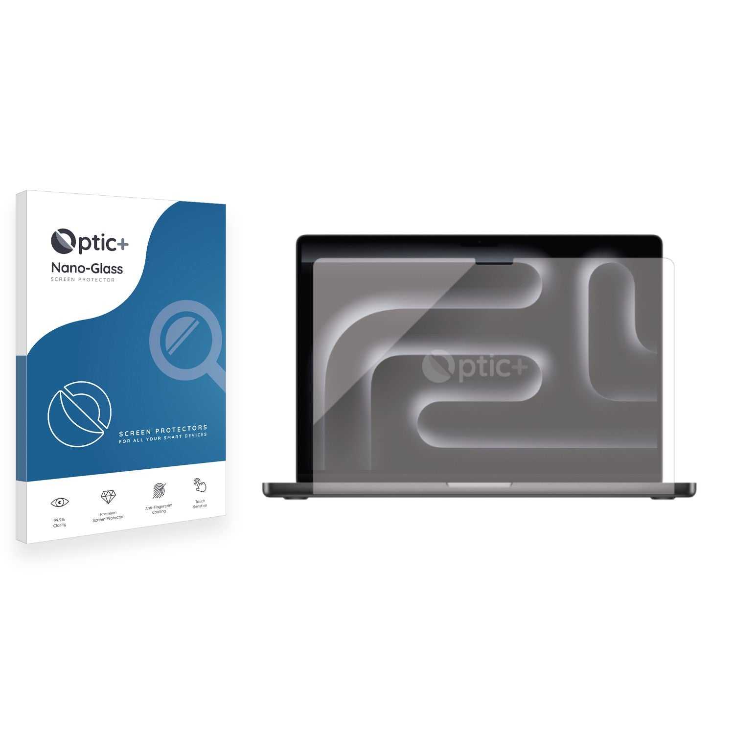 ScreenShield, Optic+ Nano Glass Screen Protector for Apple MacBook Pro 16" M3 2023