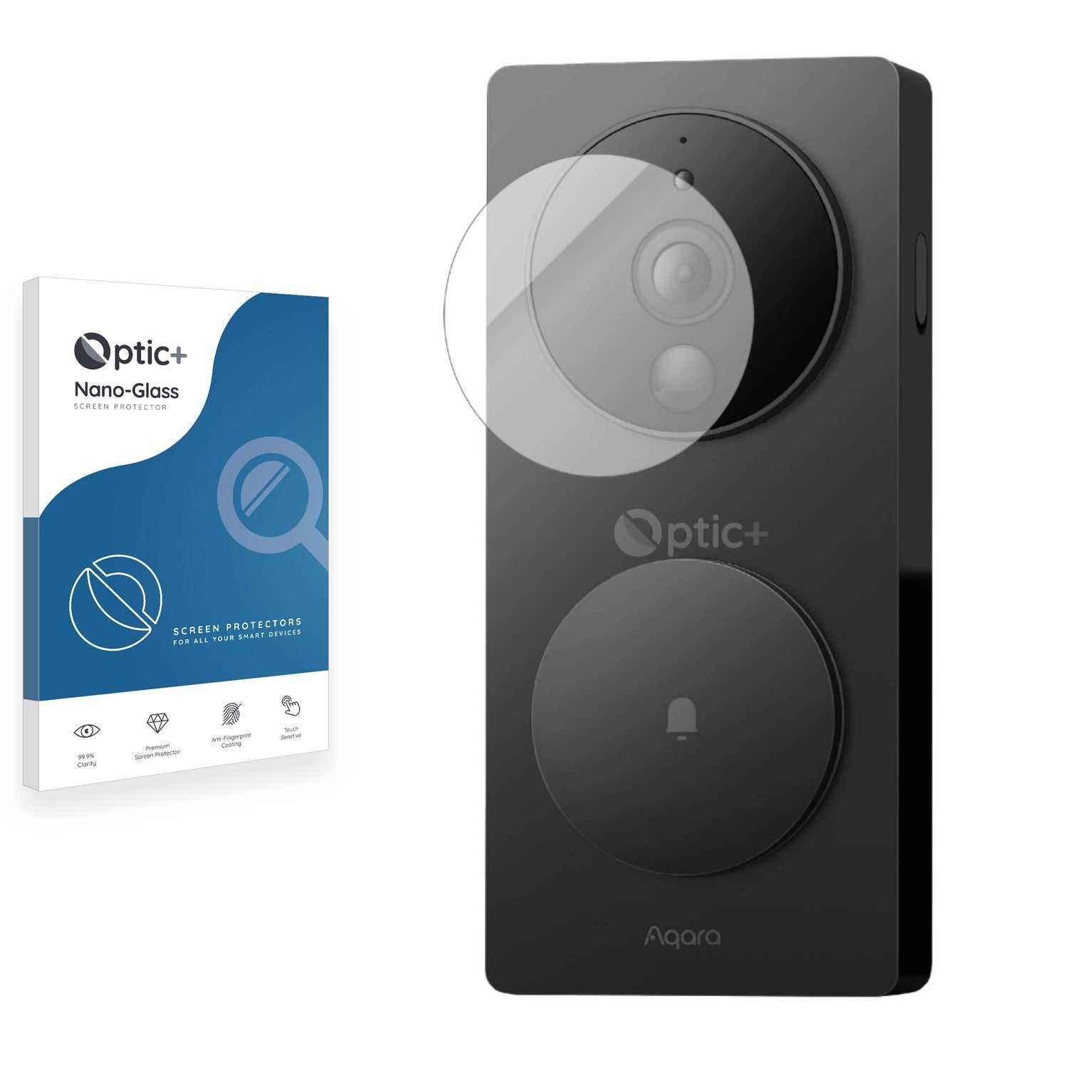 ScreenShield, Optic+ Nano Glass Screen Protector for Aqara SVD-KIT1 Smart Video Doorbell