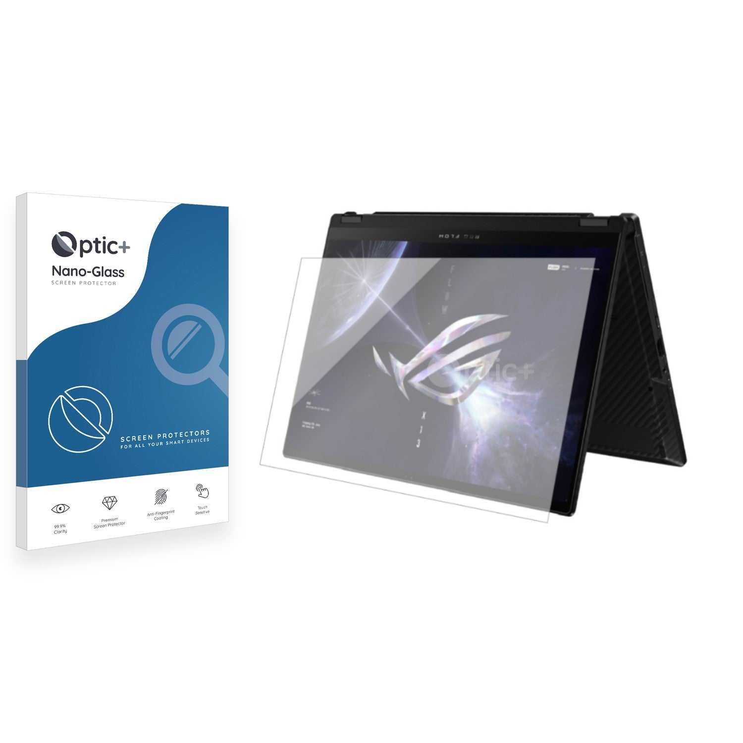 ScreenShield, Optic+ Nano Glass Screen Protector for Asus ROG Flow X13 2023