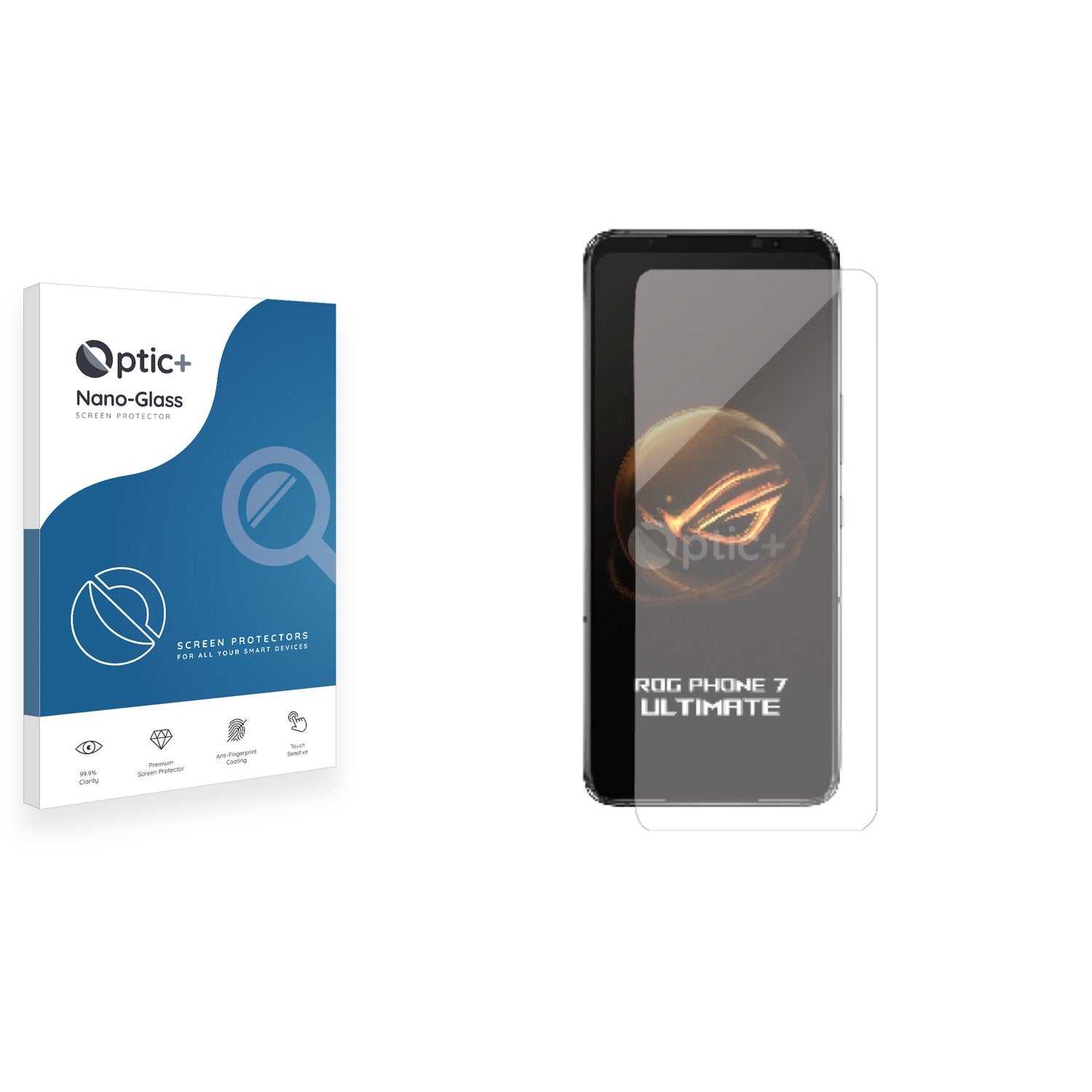 ScreenShield, Optic+ Nano Glass Screen Protector for Asus ROG Phone 7 Ultimate